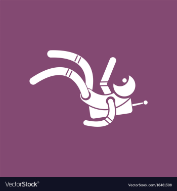 Icon falling astronaut vector image Icon falling astronaut vector image