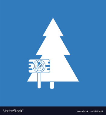 Icon fir-tree with plaque vector image Icon fir-tree with plaque vector image