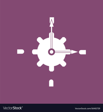 Icon gear and watches vector image Icon gear and watches vector image