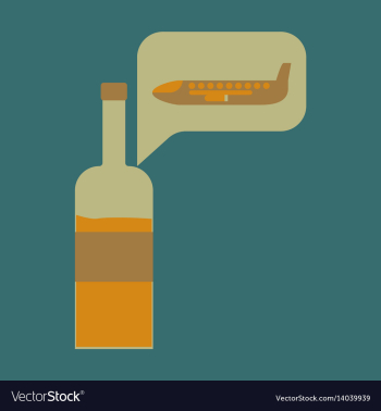 Icon in flat design alcohol duty free vector image