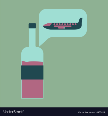 Icon in flat design alcohol duty free vector image