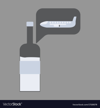 Icon in flat design alcohol duty free vector image Icon in flat design alcohol duty free vector image