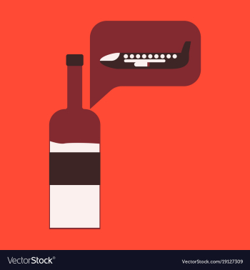 Icon in flat design alcohol duty free vector image
