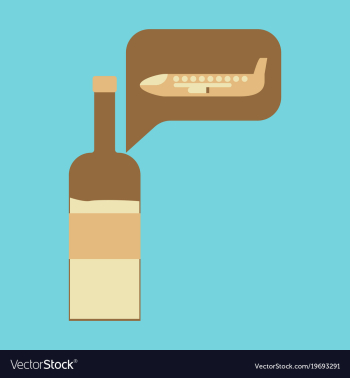 Icon in flat design alcohol duty free vector image