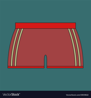 Icon in flat design athletic shorts vector image