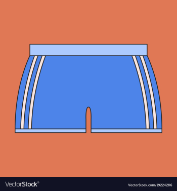 Icon in flat design athletic shorts vector image
