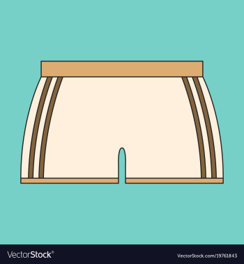 Icon in flat design athletic shorts vector image