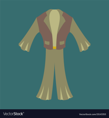 Icon in flat design fashion clothes mens suit vector image Icon in flat design fashion clothes mens suit vector image