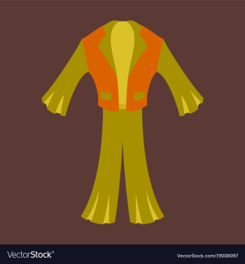 Icon in flat design fashion clothes mens suit vector image Icon in flat design fashion clothes mens suit vector image