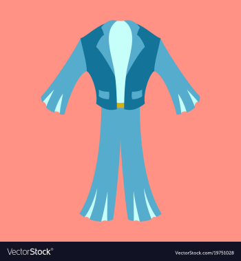 Icon in flat design fashion clothes mens suit vector image Icon in flat design fashion clothes mens suit vector image