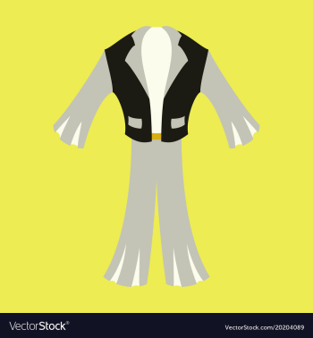 Icon in flat design fashion clothes mens suit vector image Icon in flat design fashion clothes mens suit vector image