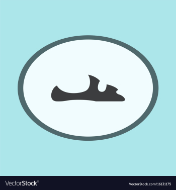 Icon in flat design fashion footwear flip flops vector image Icon in flat design fashion footwear flip flops vector image