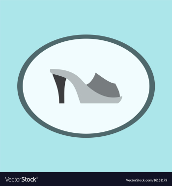 Icon in flat design fashion footwear flip flops vector image Icon in flat design fashion footwear flip flops vector image