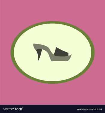 Icon in flat design fashion footwear flip flops vector image Icon in flat design fashion footwear flip flops vector image