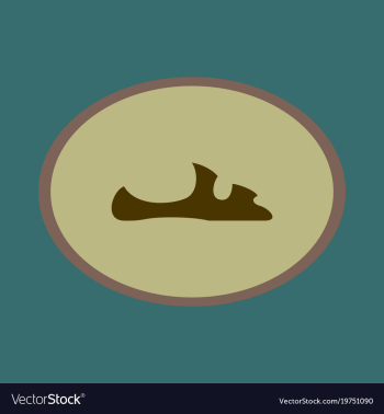 Icon in flat design fashion footwear flip flops vector image Icon in flat design fashion footwear flip flops vector image