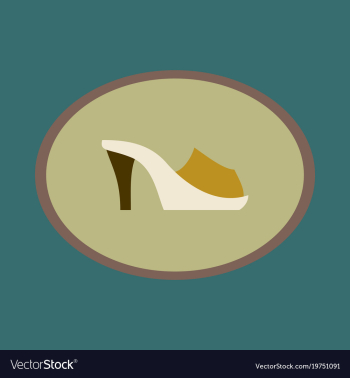 Icon in flat design fashion footwear flip flops vector image Icon in flat design fashion footwear flip flops vector image