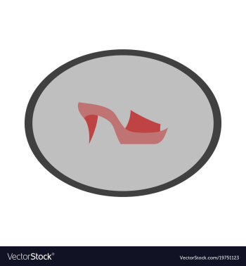 Icon in flat design fashion footwear flip flops vector image Icon in flat design fashion footwear flip flops vector image