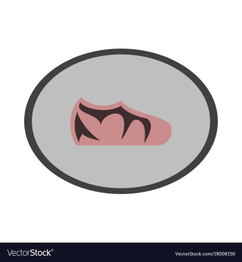 Icon in flat design fashion footwear sport shoes vector image Icon in flat design fashion footwear sport shoes vector image