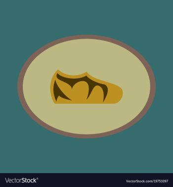 Icon in flat design fashion footwear sport shoes vector image Icon in flat design fashion footwear sport shoes vector image