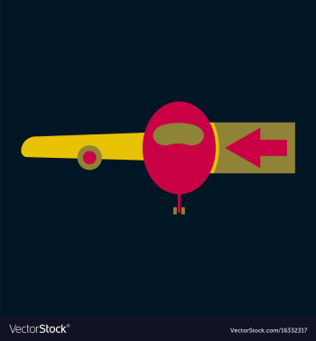 Icon in flat design for airport passengers vector image Icon in flat design for airport passengers vector image