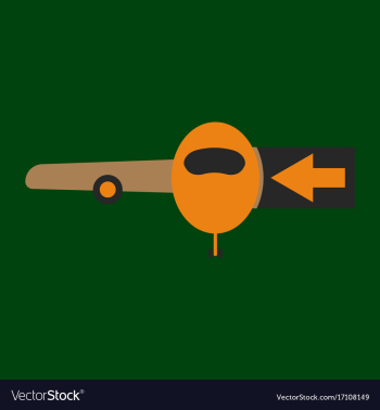 Icon in flat design for airport passengers vector image Icon in flat design for airport passengers vector image