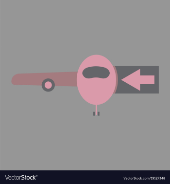 Icon in flat design for airport passengers vector image Icon in flat design for airport passengers vector image