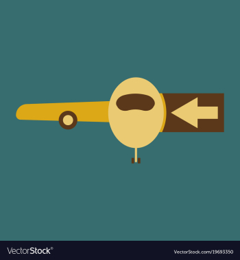 Icon in flat design for airport passengers vector image Icon in flat design for airport passengers vector image