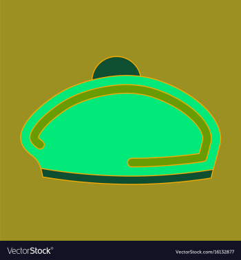 Icon in flat design golf beret vector image