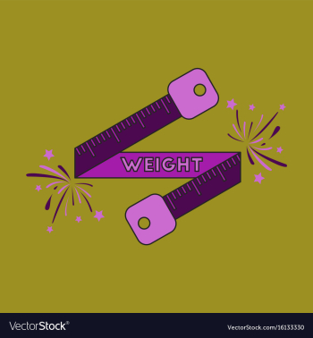 Icon in flat design weight loss logo vector image Icon in flat design weight loss logo vector image