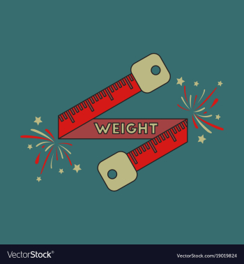Icon in flat design weight loss logo vector image Icon in flat design weight loss logo vector image