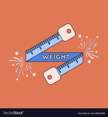 Icon in flat design weight loss logo vector image Icon in flat design weight loss logo vector image