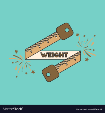 Icon in flat design weight loss logo vector image Icon in flat design weight loss logo vector image