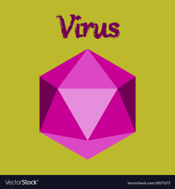 Icon in flat style virus vector image