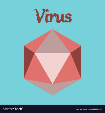 Icon in flat style virus vector image