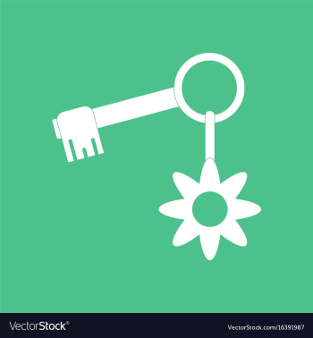 Icon key and key fob vector image Icon key and key fob vector image