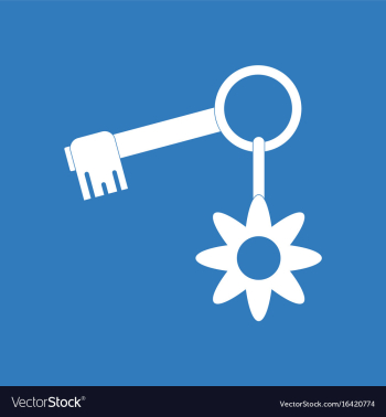 Icon key and key fob vector image Icon key and key fob vector image