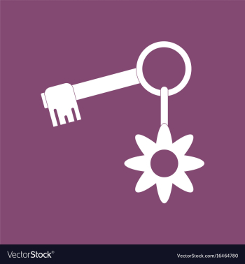 Icon key and key fob vector image Icon key and key fob vector image