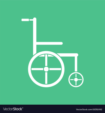 Icon medical wheelchair vector image Icon medical wheelchair vector image