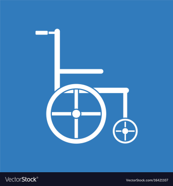 Icon medical wheelchair vector image Icon medical wheelchair vector image
