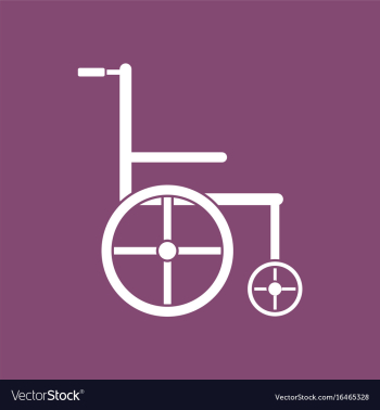 Icon medical wheelchair vector image Icon medical wheelchair vector image