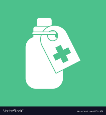 Icon medicines bank vector image Icon medicines bank vector image