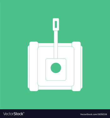 Icon military tank vector image Icon military tank vector image