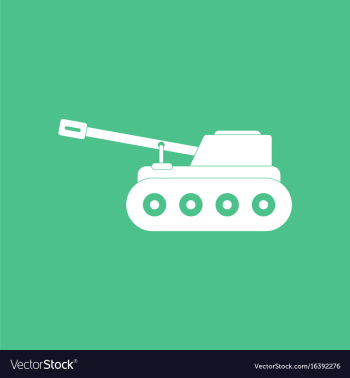 Icon military tank vector image Icon military tank vector image