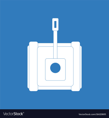Icon military tank vector image Icon military tank vector image