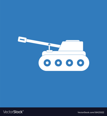 Icon military tank vector image Icon military tank vector image