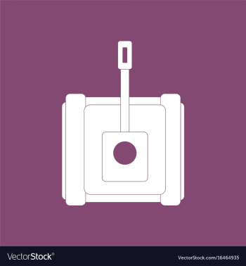 Icon military tank vector image Icon military tank vector image