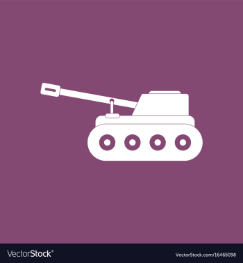 Icon military tank vector image Icon military tank vector image