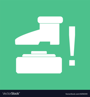 Icon mine and foot vector image
