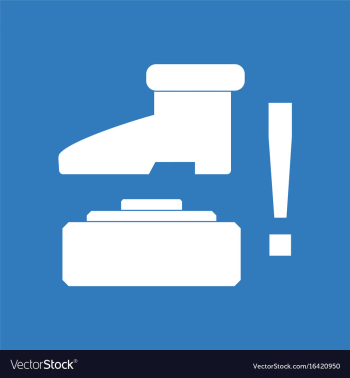 Icon mine and foot vector image