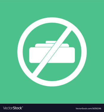 Icon no mine sign vector image